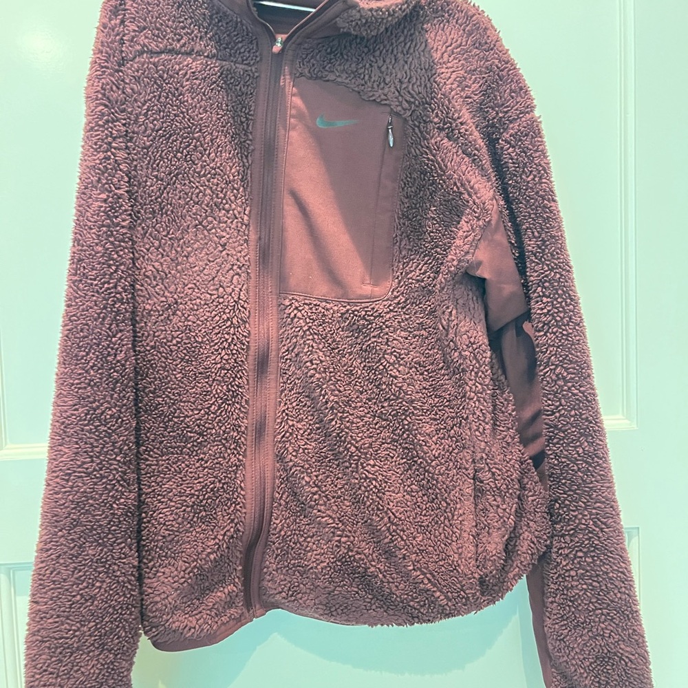 Nike Burgundy Fleece Jacket